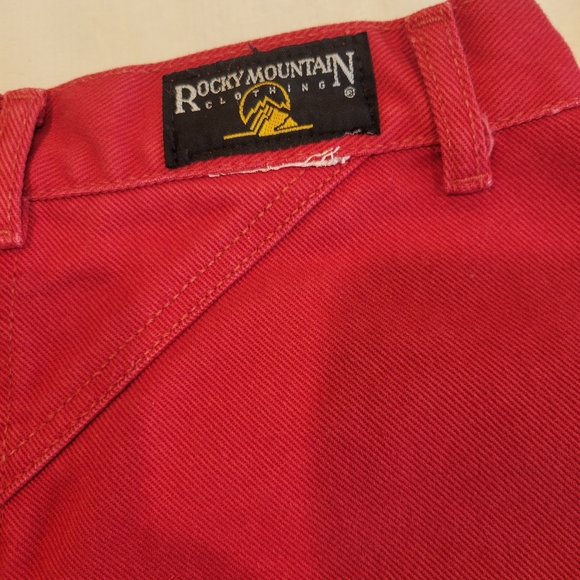 Rocky Mountain Size 5/6  Women's RED Denim Mom Jeans Bareback USA Vtg Rockies - Picture 8 of 14